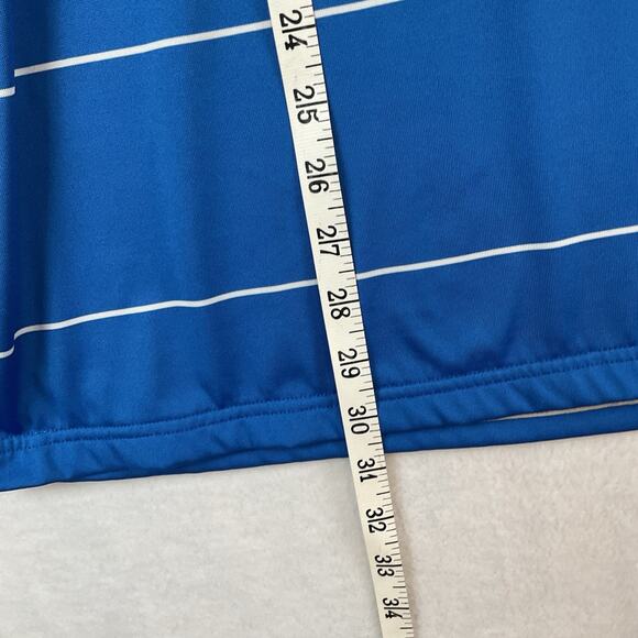Nike Team Fit Dry Dri Fit Shirt Mens L Blue White Striped Short Sleeve Athletic - Picture 5 of 11